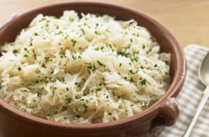 The delicious sauerkraut.